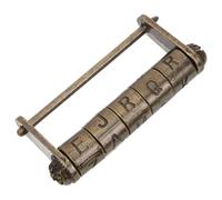 Gadpiparty Cerradura de combinación vintage para armarios y cajas, material de aleación de zinc con estilo retro chino y fines de decoración