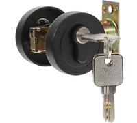 Gadpiparty Cerrojo de seguridad de un solo cilindro de aleación de zinc con llaves para puerta de dormitorio, cerradura de seguridad resistente a la corrosión con acabado suave y control de llave en