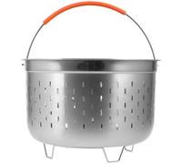 Gadpiparty Cesta de Vapor de Cocina, Vaporera para Cocinar, 8l, Acero Inoxidable y Silicona, Redonda, Drenaje Rápido, Diseño Asa, para Bollos al Vapor y Maíz Estilo Varios estilos