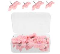 Gadpiparty Chinchetas para Corcho Decorativas de Resina Diseño 3D de Flores Rosas Juego de 30 Unidades 10 Grandes y 20 Pequeñas para Tablones Oficina y Hogar