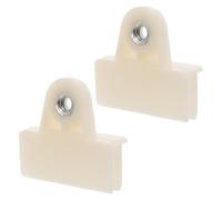 Gadpiparty Clip de Fijación de Vidrio Soporte Adicional de Plástico y Aleación Beige 1 Par para Ventana de Coche para Varios Tipos de Vehículos