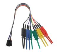 Gadpiparty Clips de Gancho de Prueba para Dispositivos Electrónicos con Cables Puente de 20cm, Plástico Resistente y Compatibilidad para Análisis y Depuración Lógica