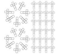 Gadpiparty Clips de Papel Metálicos Forma de Corazón y Cruz 100 Piezas Color Plata Resistentes para Estudio Bíblico y Organización de Archivos