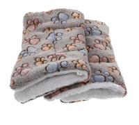 Gadpiparty Colchoneta para Mascotas 2 Piezas Cojín para Jaula de Mascotas Diseño de Huellas Marrón Tamaño Mediano Suave y Cálida para Otoño E Invierno Adecuado para Perros y Gatos