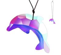 Gadpiparty Colgante colgante de delfín de cristal, prisma náutico, decoración de ventana, decoración del hogar, regalo para sala de estar, dormitorio, jardín