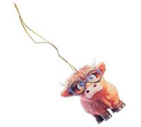 Gadpiparty Colgante de Vaca Tierras Altas de Resina Resistente al Desgaste Diseño Único y Multifuncional para Decoración del Hogar y Manualidades DIY