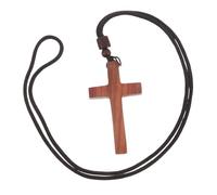 Gadpiparty Collar de Cruz de Madera de Colgante Artesanal Joyería Religiosa para Hombres y Mujeres para Iglesia y Celebraciones