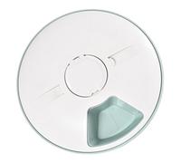 Gadpiparty Comedero Automático para Mascotas Inteligente Temporizador 6 Comidas Cuenco Desmontable de Plástico Verde y Blanco Base Antideslizante para Perros y Gatos Alimentación