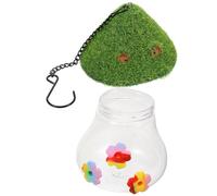 Gadpiparty Comedero Colgante para Colibríes Exterior en Forma de Casa Seta Mini Bebedero para Pájaros Pequeños Resistente y Fácil de Llenar para Jardín Patio o Terraza Decorativa