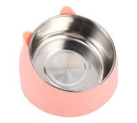 Gadpiparty Comedero Inclinado de Acero Inoxidable para Mascotas Pequeñas, Elevado para Gatos y Perros Diseño Que Evita Que la Comida Quede Atrás