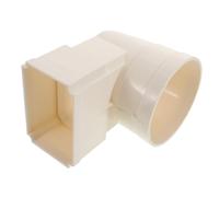 Gadpiparty Conector de Codo para Bajante de Agua de Lluvia Cuadrado Extensión de Canalón Tubo de Drenaje de Pvc Fácil Instalación para de Villa