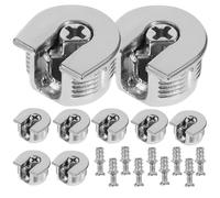 Gadpiparty Conectores para Muebles de Zinc Reforzado Soportes de Estantes Tornillos 10 Unidades para Armarios y Roperos Sujetador de Leva y Tuerca de Seguridad para Gabinetes
