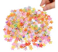 Gadpiparty Confeti en forma de flor, varios colores, tamaño pequeño, plástico, lentejuelas para fiestas, decoración para ocasiones, accesorios de decoración y manualidades, 1 bolsa ligera para