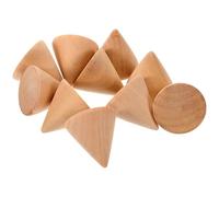 Gadpiparty Conos de Madera sin Pintar para Manualidades, 10 Piezas de 3,1 Cm, Artesanía en Madera, Ideales para Pintura y Decoupage en Proyectos Creativos
