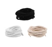 Gadpiparty Cordones Redondos de Algodón Grueso 8mm Absorbentes de Sudor y Resistentes al Desgaste Pack de 3 Pares para Zapatillas de Correr y Botas Ideales para Deportes en Tiempo Caliente
