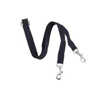 Gadpiparty Correa Doble Ajustable para Perros Correa Divisor con Clips Resistente de Nylon Ancha para Paseo de Dos Perros Pequeños y Grandes Negra
