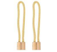 Gadpiparty Correas Magnéticas para Cortinas 2 Piezas Imán y Madera Redonda Color Dorado Accesorio Práctico para Decoración de Ventanas y Hogar