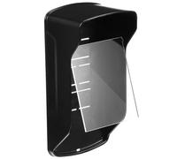 Gadpiparty Cubierta para Timbre Resistente Intemperie de Acrílico Negro Protección Total y Frontal Transparente para Puerta y Máquina de Asistencia