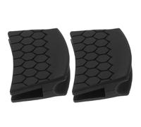 Gadpiparty Cubiertas de Silicona para Mangos de Ollas y Sartenes, 1 Par, Aislamiento Térmico y Agarre Antideslizante, Diseño Negro, Adecuado para Cocinar en Casa