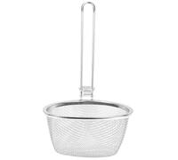 Gadpiparty Cuchara Coladora de Acero Inoxidable para Cocina Filtro de Aceite y Residuos, Herramienta Resistente para Freír y Cocinar, Color Plata