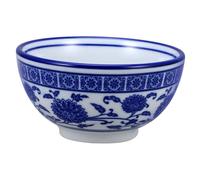 Gadpiparty Cuenco Cerámico de Ramen Vintage Bol para Sopa y Arroz Diseño Azul y Blanco Tradicional Apto para Ensaladas y Comidas Variadas para Restaurantes y Uso Familiar