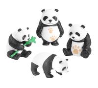 Gadpiparty de Adornos Decorativos de Resina Delicada y Encantadora 4 Piezas Forma de Panda para Paisajes de Musgo para Espacios Vivos