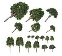 Gadpiparty de Árboles en Miniatura y Micro-paisajes 24 Piezas de Plástico Verde Ideales para Creación Artística para Decoración de Maquetas en Mesas de Arena DIY
