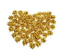 Gadpiparty Decoracion De Cinta Confeti De Arco Lazo Dorado Navideño Brillantina Mini Lazos De Cinta Adornos Navideños Arco De Oro Navidad Envase Curling Ser La Mascota Golden