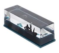 Gadpiparty Decoración de Escritorio Botella de Deriva Fluida Figura Acrílica Insumergible con Barco Pirata Adorno Creativo para Sala y Oficina Regalo Original para Cumpleaños Mujer