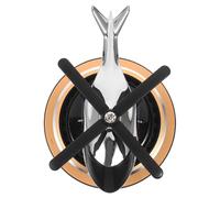 Gadpiparty Difusor de Aceites Esenciales para Coche Forma de Helicóptero Solar Dorado, Decoración Moderna para Interior de Automóvil Función de Aroma y Ambientador