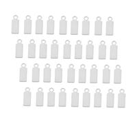 Gadpiparty Dijes Rectangulares De Acero Inoxidable Para Estampación 50 Piezas Color Blanco Colgantes Para Joyería Diy Manualidades Accesorios De Pulseras y Collares Diario