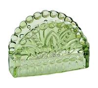 Gadpiparty Dispensador de Servilletas de Cristal Diseño Moderno y Bordes Lisos, Servilletero de Mesa Verde Adecuado para Banquetes y Fiestas