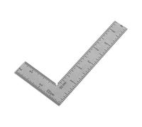 Gadpiparty Escuadra de Carpintero Mini de Acero Inoxidable 4x2 Pulgadas Doble Escala, Regla en L Engrosada para Marcado y Medición Precisa en Construcción y Carpintería