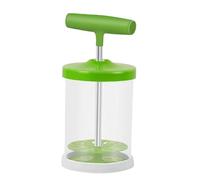 Gadpiparty Espumador de leche manual, bomba de mano con base de silicona antideslizante y tapa a prueba de fugas, portátil para preparar café y hornear en casa