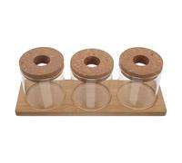 Gadpiparty Estación de Propagación Hidropónica 8X8 CM con Tapa Perforada y Tres Platillos, Maceta de Cristal Transparente para Suculentas, Botella Hidropónica Decorativa para Escritorio y