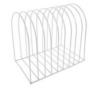 Gadpiparty Estantería De Hierro Forjado Pequeña para Escritorio Organizador De Archivos Vertical De Metal Expositor De Libros Hogar y Oficina Soporte De Alambre para Documentos De Sobremesa