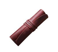 Gadpiparty Estuche De Cuero Caja De La Pluma Bolsa De Lápiz Nombre Caso Fuente Bolsa De Papelería Estuche para Bolígrafos Retro Sostenedor De La Pluma De La Vendimia Cartuchera Poseedor Rojo