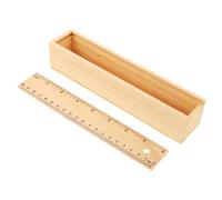 Gadpiparty Estuche de Madera para Lápices y Bolígrafos para Niños, Color Sólido, Gran Capacidad, Cajón Deslizable, Uso Escolar y Oficina, Portátil, Obsequio Práctico, Diseño Rectangular