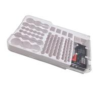 Gadpiparty Estuche Organizador Comprobador de Batería de Almacenamiento de Batería Blanco de Gran Capacidad y Material Abs para Uso en Tienda
