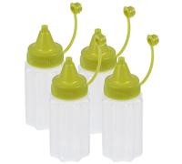 Gadpiparty Expribles para Condimentos en Pp Juego de 4 Botellas Exprimibles para Condimentos en Pp, Portátiles y de Espacio, para Uso y Barbacoas al Aire Libre