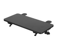 Gadpiparty Extensor de Escritorio Plegable Soporte de Brazo y Abrazadera sin Taladro para Oficina y Espacio de Trabajo, Estructura de Hierro y Madera Negra