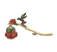 Gadpiparty Extintor de Llama de Vela Manual Mango Largo de Aleación de Zinc Rojo, Herramienta Apagavelas Elegante y Vintage para Uso Seguro en Aromaterapia