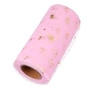 Gadpiparty Falda de Mesa para Fiestas y Bodas, Tul de Gasa Lentejuelas Rosa Claro, 15 Cm X 25 Yardas, Decoración Ligera y Moderna para Eventos y Celebraciones