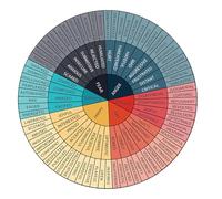 Gadpiparty Feelings - Adhesivo para rueda de trabajadores sociales, tabla de emociones para terapia y uso en el aula, material de vinilo y diseño motivacional