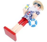 Gadpiparty Figura y Ambiente Alegre de Madera de Cascanueces Estilo Hawaiano para Decoración Navideña en Habitación o Estantería