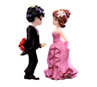 Gadpiparty Figuras de Novios en Resina para Decoración de Pastel de Boda, Románticas y Fáciles de Colocar, Ideales para Bodas y Celebraciones Obsequios