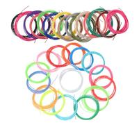 Gadpiparty Filamento Pcl para Bolígrafo 3D de 175 MM 30 Colores 3 Metros Material Flexible para Impresión 3D a Baja Temperatura Recambios