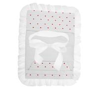 Gadpiparty Funda para Cuadernos y Diarios con Tapa de Tela de Color Claro, Diseño Elegante con Encaje y Patrón de Corazón, Accesorio Decorativo y Tacto Cómodo para Uso Diario