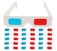 Gadpiparty Gafas 3D de Papel Anaglifo Rojo Azul, 60 Piezas Desechables para Películas 3D y Cine, Visión Tridimensional para Juegos y Entretenimiento