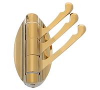 Gadpiparty Gancho Giratorio de Metal Macizo Dorado, Plegable con Tres Brazos, Diseño Resistente para Colgar Toallas y Ropa en Baños y Armarios, Montaje en Pared